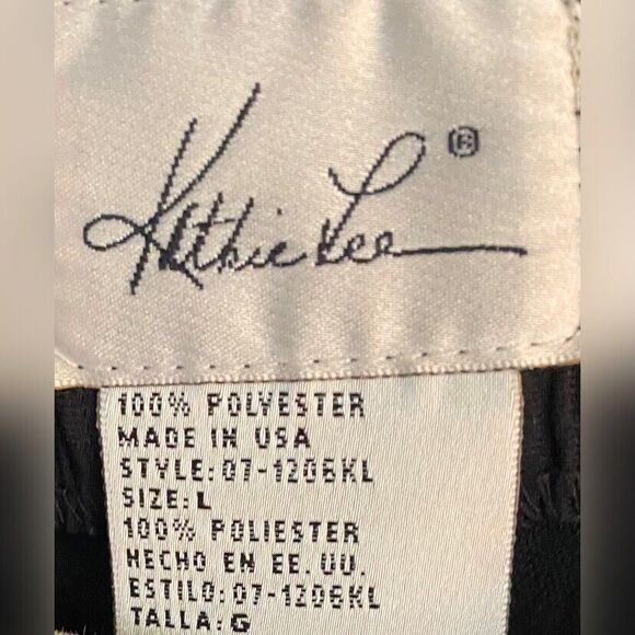 Kathy Lee Blouse Women’s Large Black Ribbed Tunic - Picture 4 of 4